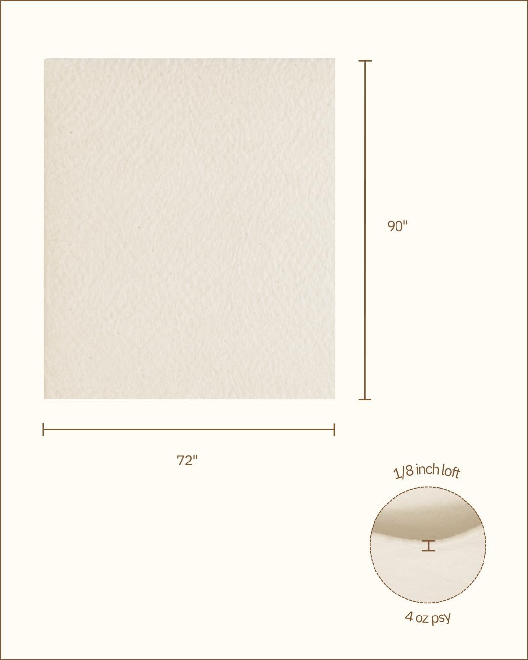 The Warm Company - Warm & Natural Cotton Quilt Batting – 8-Pack Twin