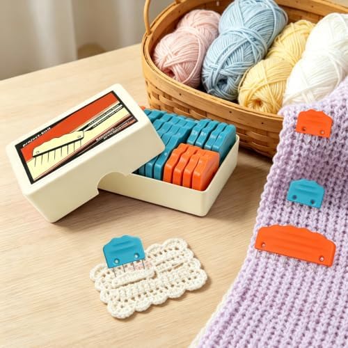20PCS Knit Blocking Pins Kit, Orange and Blue