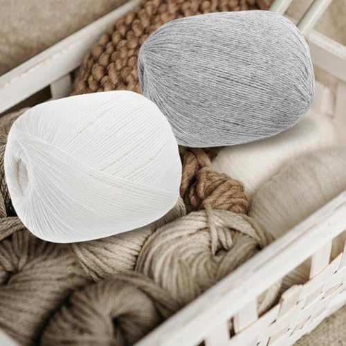 Xmas Wool Yarn 6 Balls for Knitting and Crochet, Soft Fine Thread