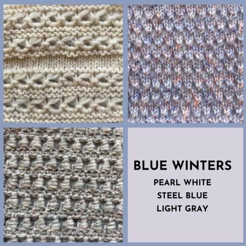 Cotton to The Core Worsted Cotton Yarn, 3-Pack (654Yds/300G), Blue