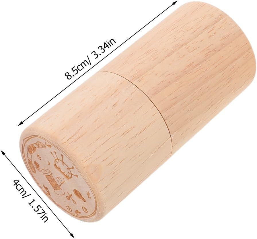 2pcs Portable Wooden Needle Case Holder for Embroidery Sewing