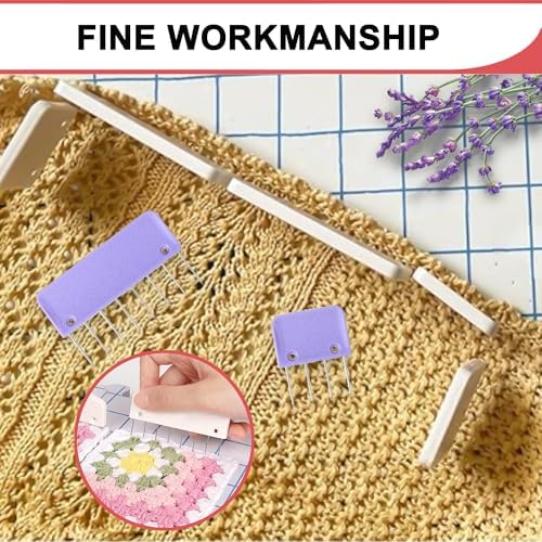 25-Piece Knit Blocking Combs with 30 T-Pins, White