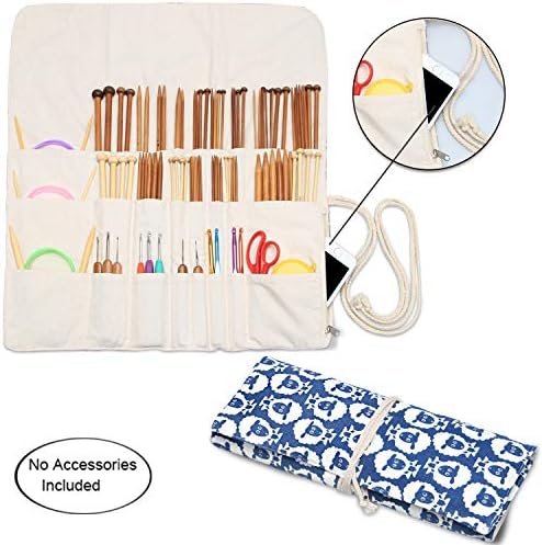 Teamoy Knitting Needle Crochet Hook Case Organizer Holder(up to 14")