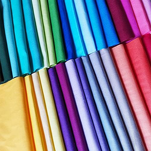 50 Pcs Quilting Fabric Bundles 8" x 8" (20cm×20cm) Solid Colors Pure