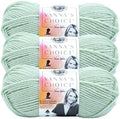 Lion Brand Yarn, Vanna's Choice Crochet Yarn, Sea Glass, Green, 3 Pack
