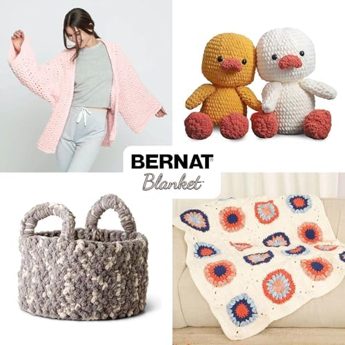 Bernat Blanket Yarn Super Bulky Soft Chenille Yarn Clary Sage 2-Pack