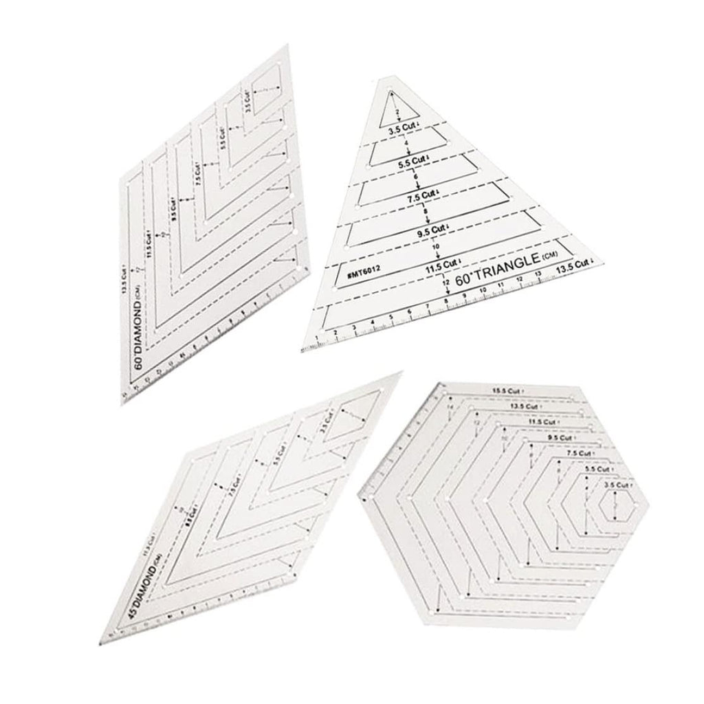 Quilting Rulers Patchwork Templates Transparent Triangle Hexagon