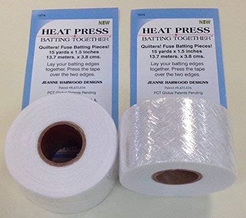 Together Fusible Batting Tape -2 Pack (1 1/2 in x 15YD) -Cloth Tape