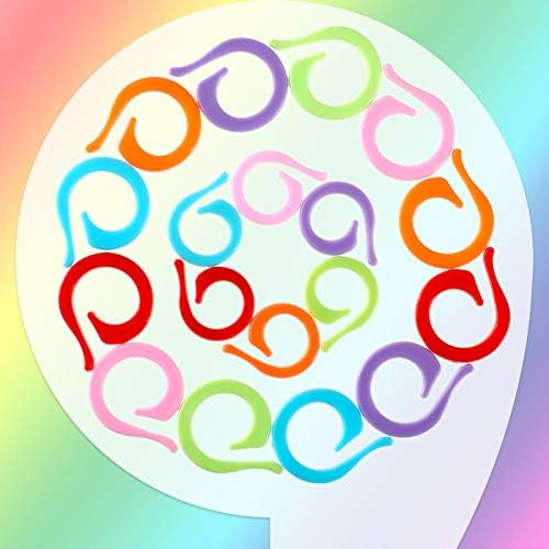 Willbond 200 Pcs Stitch Markers for Crocheting Spiral Stitch Markers