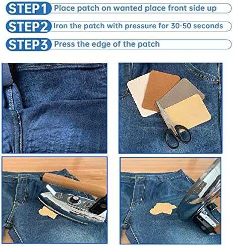 Harsgs 12PCS Fabric Iron on Patches Inside & Outside Strong Glue 100%