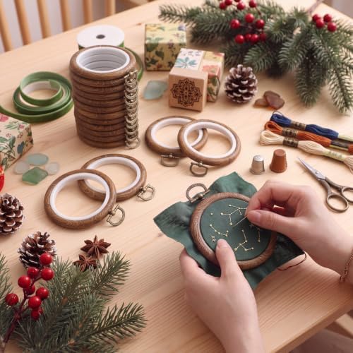 Burbell 15 Pcs 2.4 Inch Round Embroidery Hoops Frame