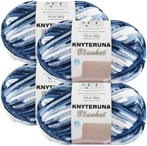 #6 Super Bulky Blanket Yarn for Crocheting - 4 Skeins