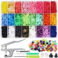 EuTengHao 1440Pcs Plastic Snap Buttons No-Sew Snap Fasteners T5 Snaps