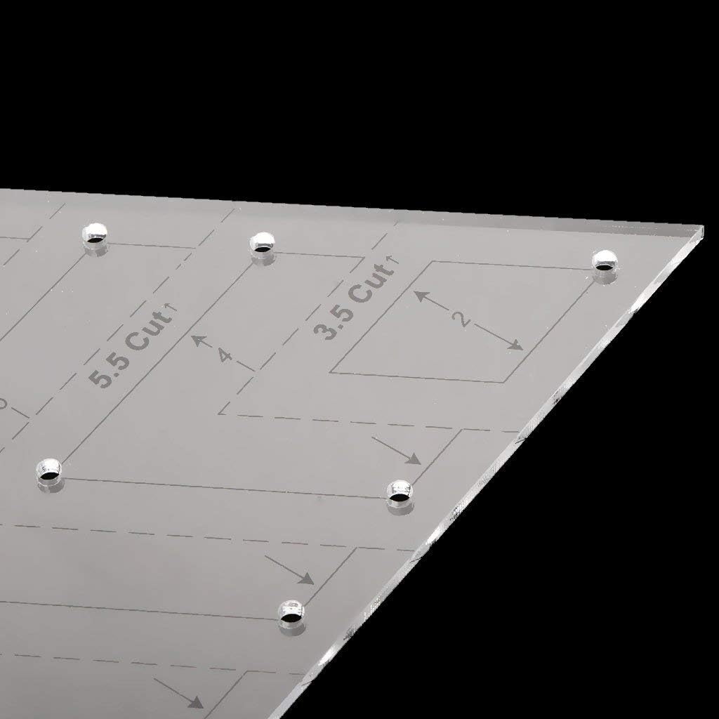 Court 60 Degree Diamond Rhombus Template Quilting Ruler for DIY