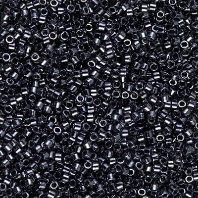 Miyuki Delica 11/0 Cylinder Seed Beads - Gunmetal - DB0001 5 Grams