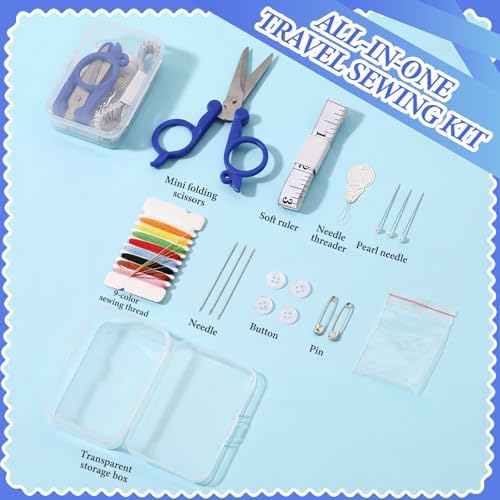 Knitgrip 15 Pack Mini Sewing Kits, Small Travel Emergency Repair Kit