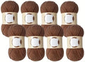 Acrylic Crochet & Knitting Yarn Kit for Beginners,Machine-Washable,8