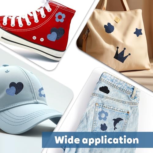Iron on Jean Patches for Clothes,25PCS Denim Repair Patches for