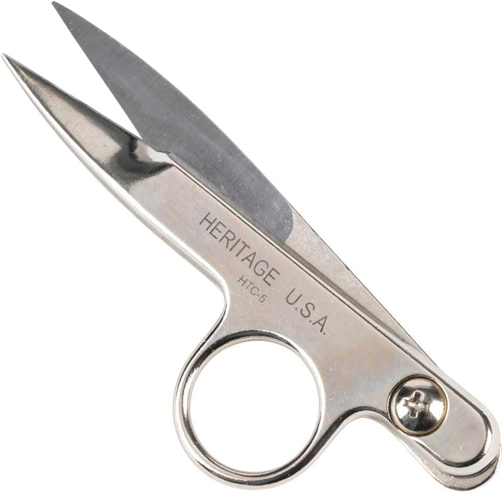 Klein Tools HTC5 Scissors, Made in USA, Threadclip with Spring Action