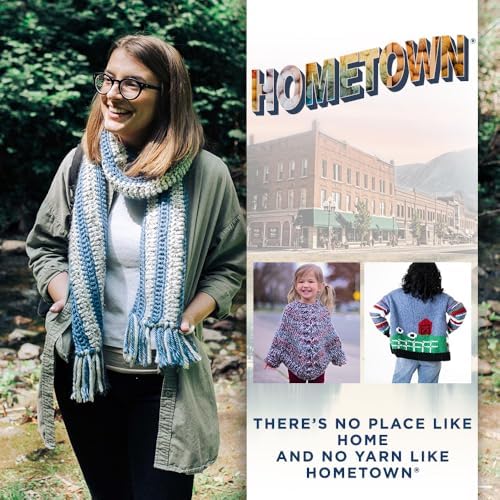 Lion Brand Yarn Hometown Yarn, Super-Bulky Yarn for Knitting
