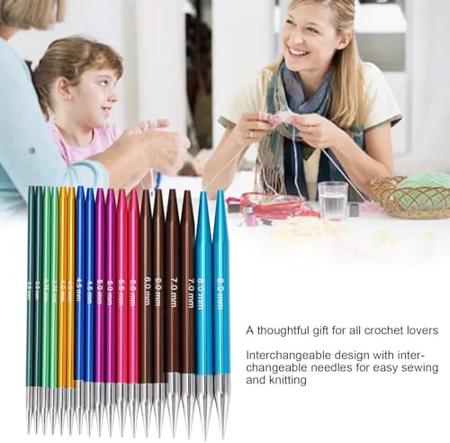 Interchangeable Circular Knitting Needles Set, Stainless Steel