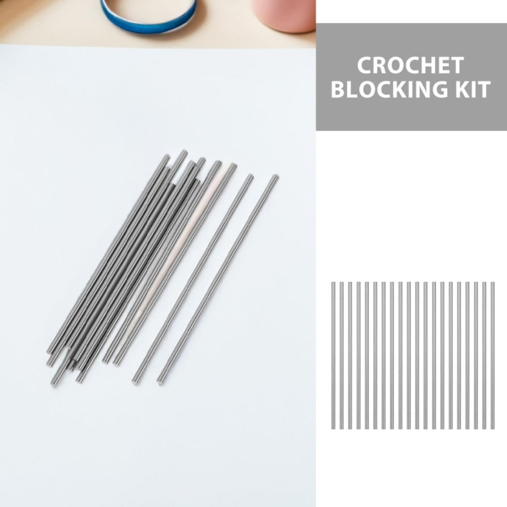 50pcs Steel Crochet Blocking Pins, Smooth Metal Crafting Supplies