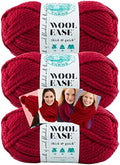 Lion Brand Wool-Ease Thick & Quick Yarn - 3 Pack with Pattern Cards in