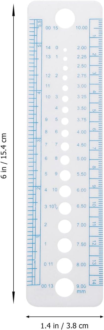 4pcs Knitting Needle Gauge Ruler for Crochet Hooks and Sweater Needles