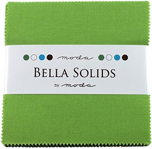 Bella Solids Lime Charm Pack 42 Squares 5" Moda Fabrics 9900PP 75