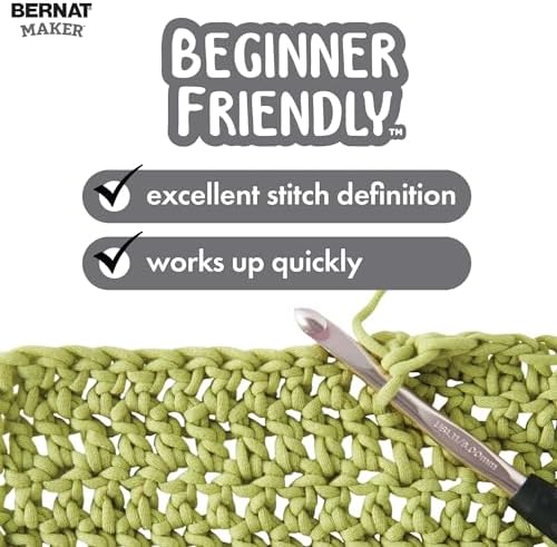 Bernat Maker, Cotton Soft Yarn for Crocheting, Soft Peach, 2-Pack