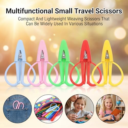 20 Pcs Mini Scissors Bulk, 2.53” Tiny Travel Scissors with Cover