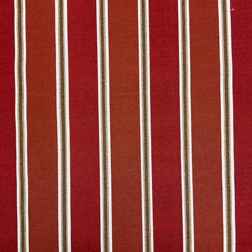 Malbers in Red | Outdoor Waterproof Upholstery Fabric | Stripes