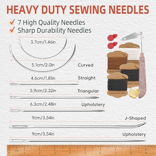 Upholstery Repair Kit: Extra Strong Waxed Sewing Thread 4 Rolls
