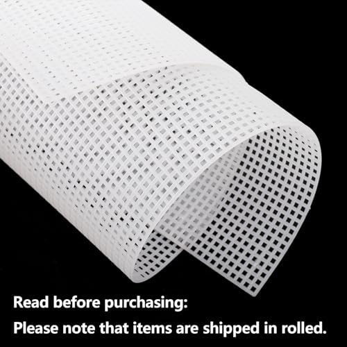 Tosnail 8 Pack 18" x 12" Sheets 7 Count Plastic Mesh Canvas Sheets for