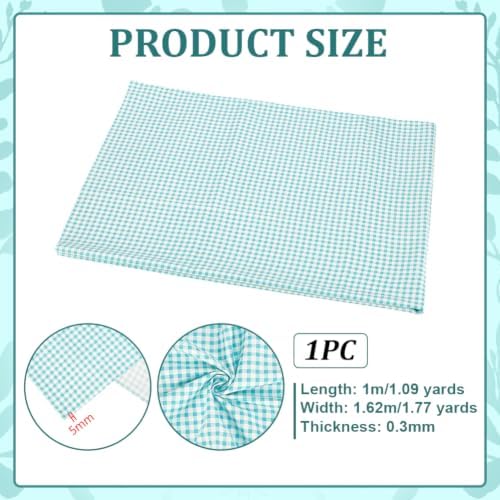 PH PandaHall 1 Yard Gingham Cotton Fabric, 63 Inch Wide Plaid Fabric