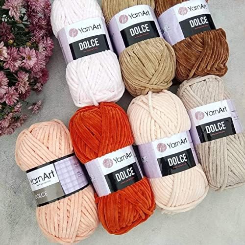 Yarn Art Dolce Yarn 100% MicroPolyester Velvet Blanket Amigurumi Super