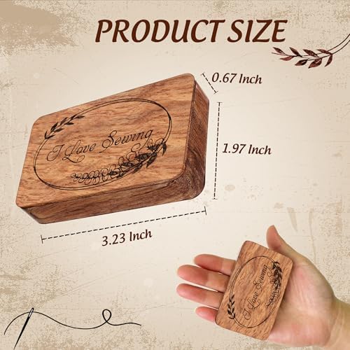 SAVINA Sewing Needle Storage Box - DIY Wooden Sewing Pins Organizer.