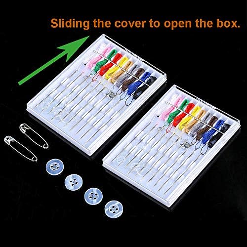 Y-Axis 16 Boxes Home and Travel Quick Fix Sewing Kit Pre Threaded