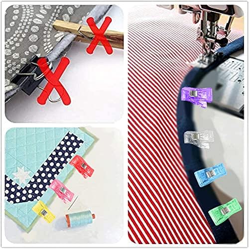 100 Pack Large Wonder Multi-Purpose Clips for Quilting, Crocheting