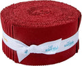 Confetti Cotton Solids Dahlia Red Rolie Polie 40 2.5-inch Strips Riley