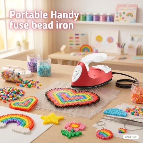 Honoson Mini Craft Iron with Charging Base Tiny, Red