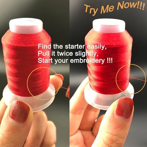 Newbrothread 40-Color Polyester Embroidery Machine Thread Set