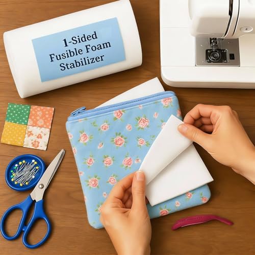 Pangda 20" x 10 Yds Single-Sided Fusible Foam Stabilizer 1 Sided