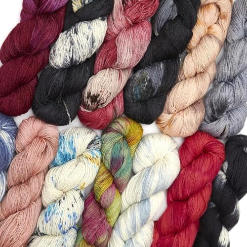 100% Baby Alpaca Yarn Wool 100g Hank DK Weight Hand Dyed Made in Peru