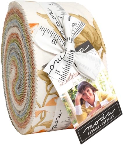 Fig Tree and Co Butternut and Sage Jelly Roll 40 2.5-inch Strips Moda
