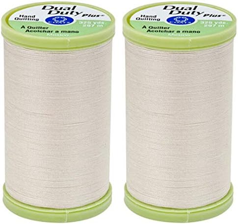 2-Pack Bundle Coats & Clark Dual Duty Plus Hand Quilting Thread 325yds