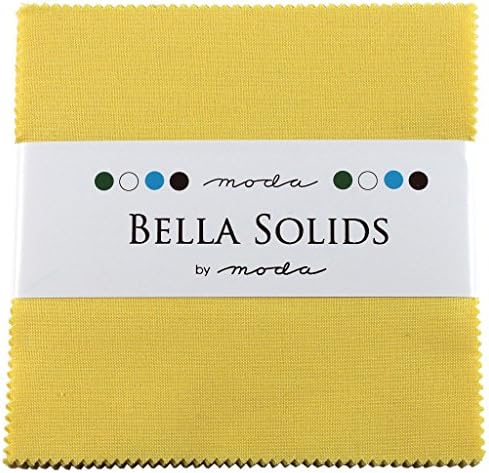 Bella Solids 30's Yellow Charm Pack 42 Squares 5" Moda Fabrics 9900PP