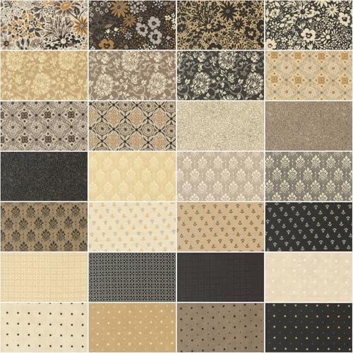 Posh Charm Pack by BasicGrey, 42 5-Inch Precut Fabric Quilt Squares