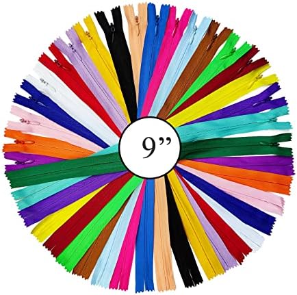 KGS Invisible Zippers for Sewing - 20 Pack 20 Assorted Colors 9 Inch
