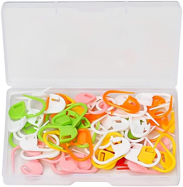 Stitch Markers Mix Colors Knitting Crochet Locking 60Pcs Stitch Needle